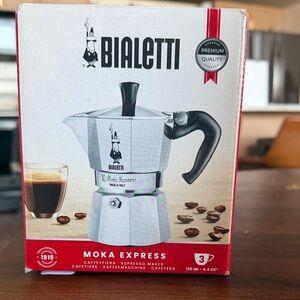 Bialetti Moka Express Stovetop Espresso Maker - Silver and Black